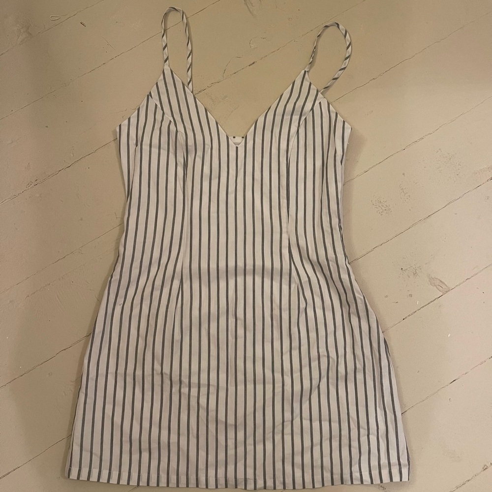 Super down | Striped Mini Dress | Blue and White | S